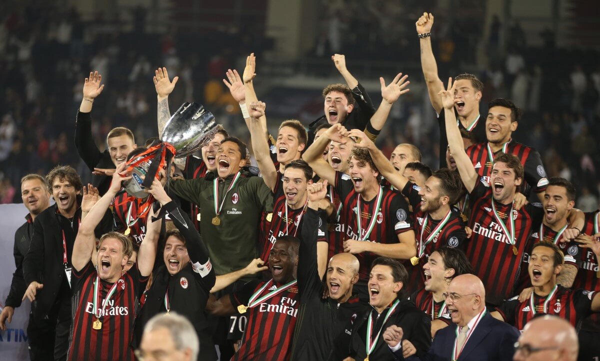 Il Milan vincitore della Supercoppa Italiana 2016