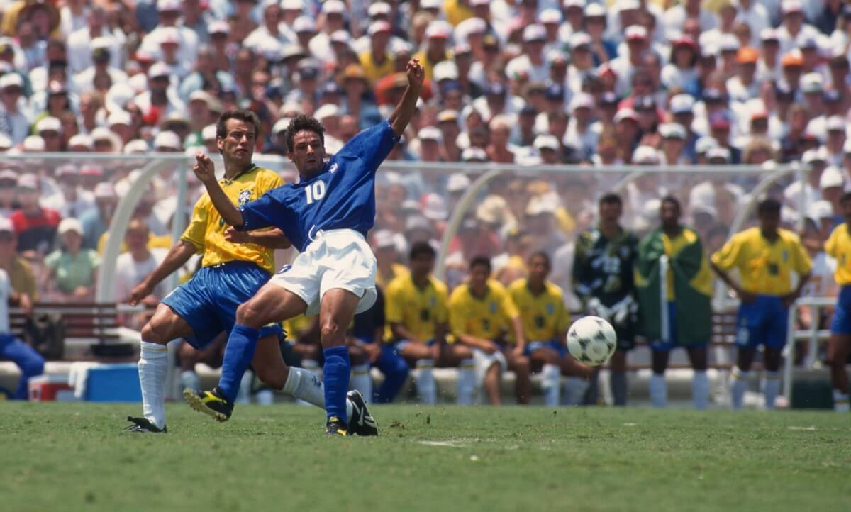 Dunga e Roberto Baggio nella finale di USA 1994