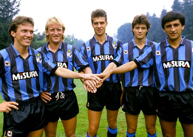 Matthäus, Brehme, Berti, Bianchi dan Ramón Díaz, rekrutan Inter pada musim panas 1988