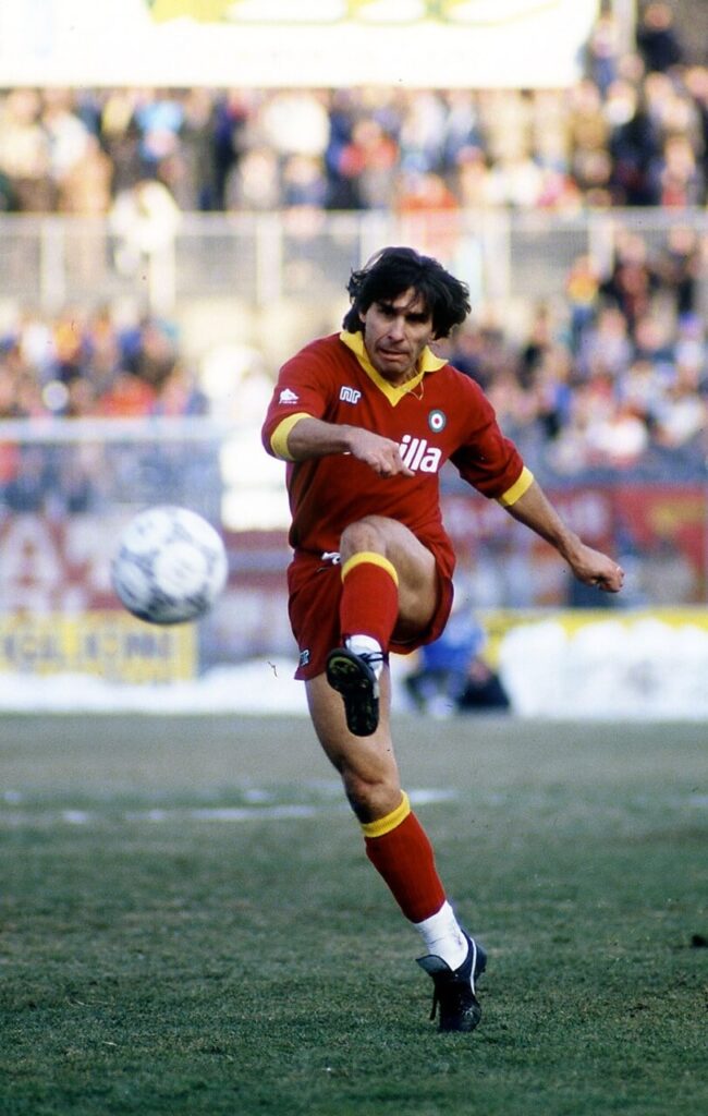 Bruno Conti con la maglia della Roma nella stagione 1986-1987