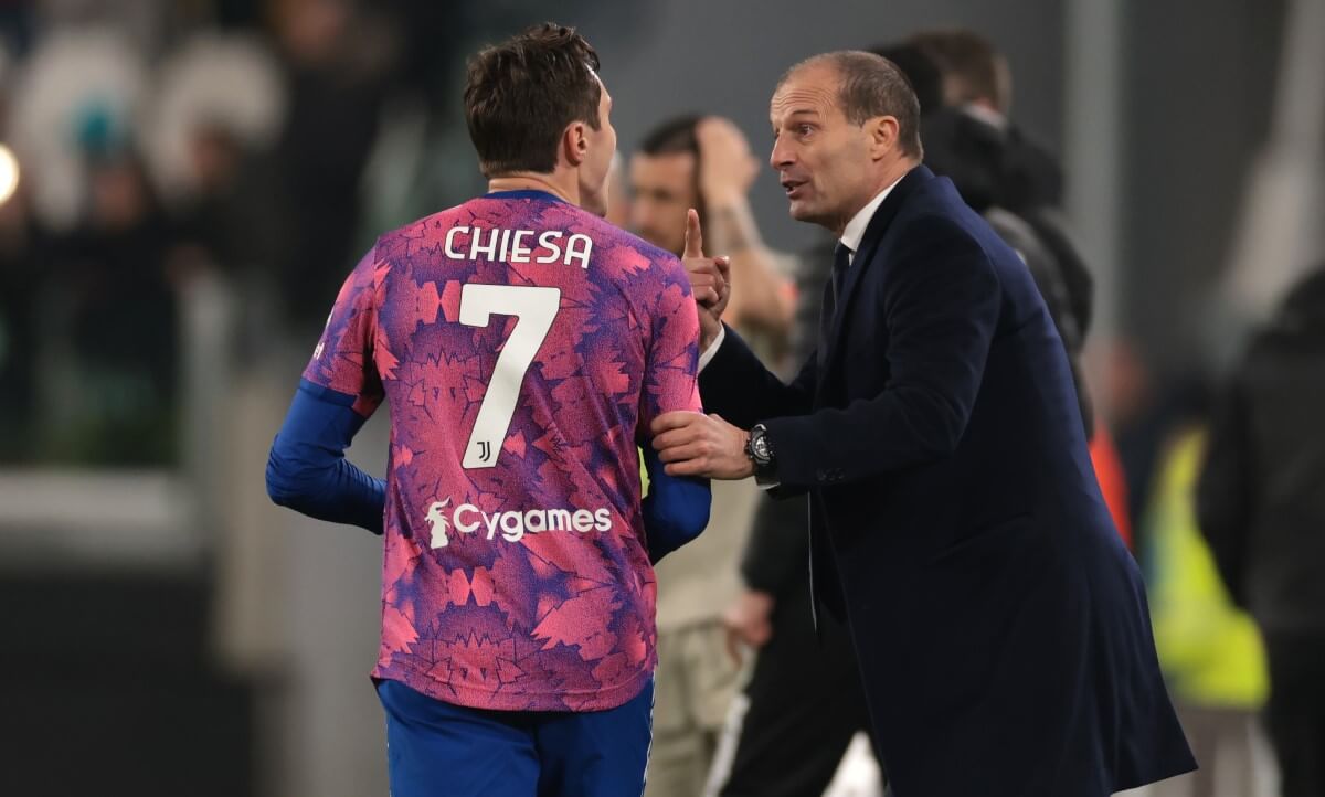 Federico Chiesa e Massimiliano Allegri