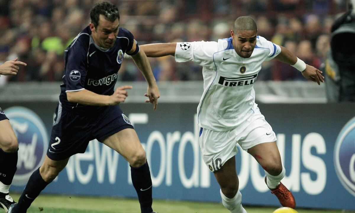 Jorge Costa e Adriano in uno dei precedenti tra Inter e Porto