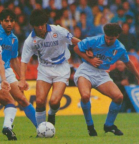 maglie fiorentina anni 90 - stagione 1991 Lacatus
