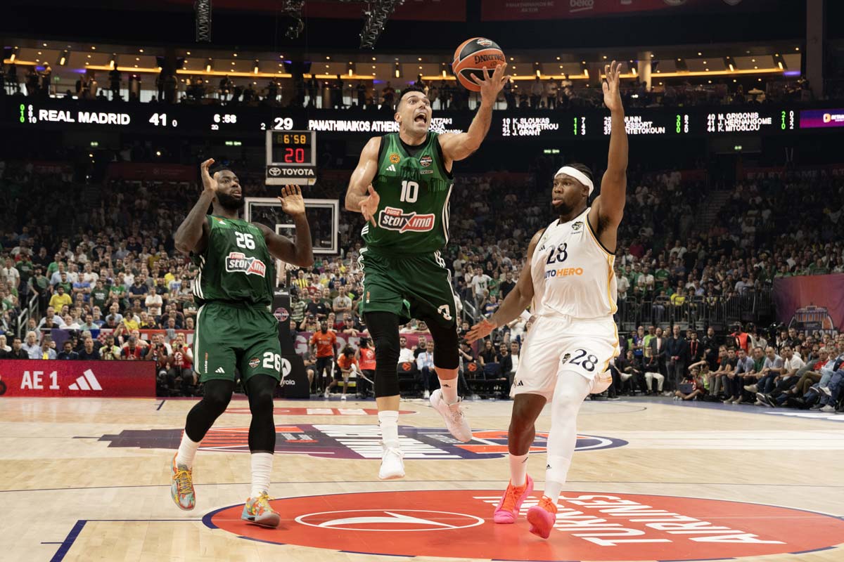 sloukas nella finale di Eurolega contro il Real Madrid