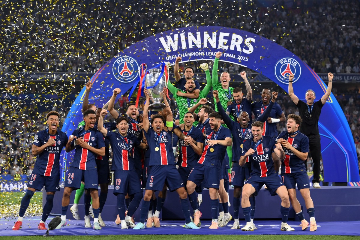 Il Paris Saint-Germain festeggia la Champions League 2024-2025