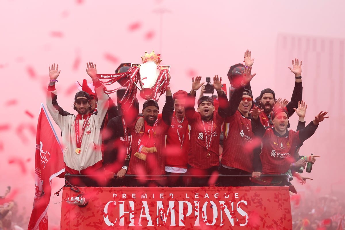 La festa del Liverpool per la vittoria della Premier League