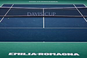 Il campo della Coppa Davis a Bologna