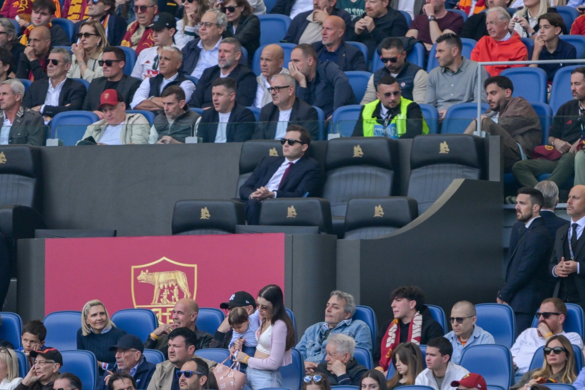 Il vicepresidente della Roma Ryan Friedkin all'Olimpico